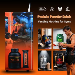 Protein Powder Vending Machine with Automatic Cup Dispensing Background Warning