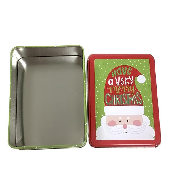 Rectangular Cookies Tin Box Printed Tin Food Containers Vintage Holiday Gift Tins