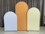Portable circle aluminum frame gold wedding metal backdrop decoration stand