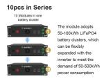 Solar Energy Storage Home High Voltage 50KWh 100KWh Stacked LiFePO4 Battery