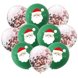 China 10pcs Santa Claus Xmas Tree Latex Balloon Confetti Air Ballons Merry Christmas Party Baloons Kids Birthday Party Supplie factory