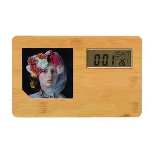 DIY Blank Desktop Sublimation Wooden Photo Frame Digital Clock