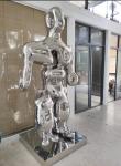 Mirror Polished Modern Stainless Steel Sculpture Large Indoor Decoration