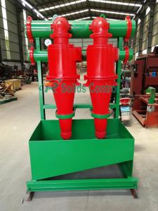 China Compact Oil Drilling Mud Desander With Bottom Shale Shaker DN125mm Inlet Diameter factory