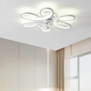 China Modern Smart WiFi Remote Control Fan Light , LED Ceiling Music Speaker Fan Light factory