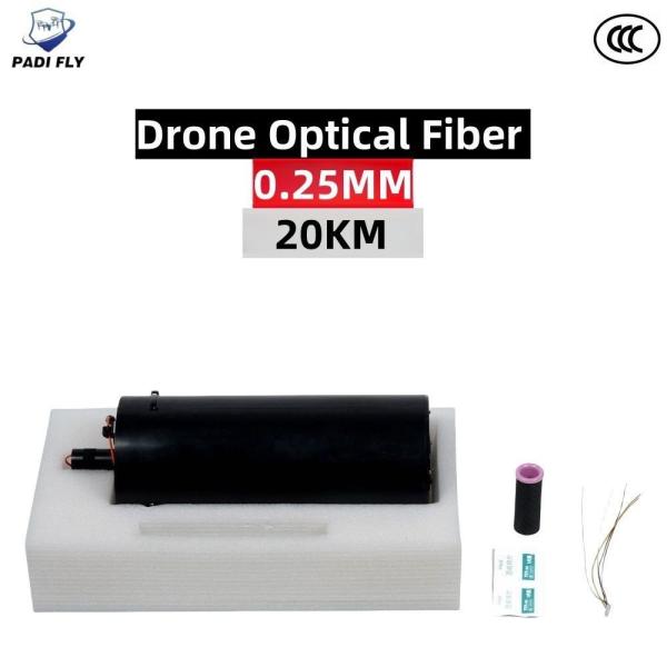 Ultra Lightweight 0.25mm 20km Long Distance Drone Optical Fiber with Drone Anti