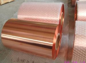 China Red Pure Rolled Annealed Copper Foil Tape High Adhesion Adhesive Meteorology factory