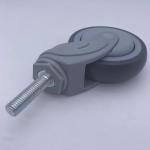 5 Inch Swivel TPR Stem Medical Casters Wheels For Trolley Furniture