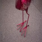 Classical Metal Bird Lawn Ornaments Standing Flamingo Metal Garden Ornament