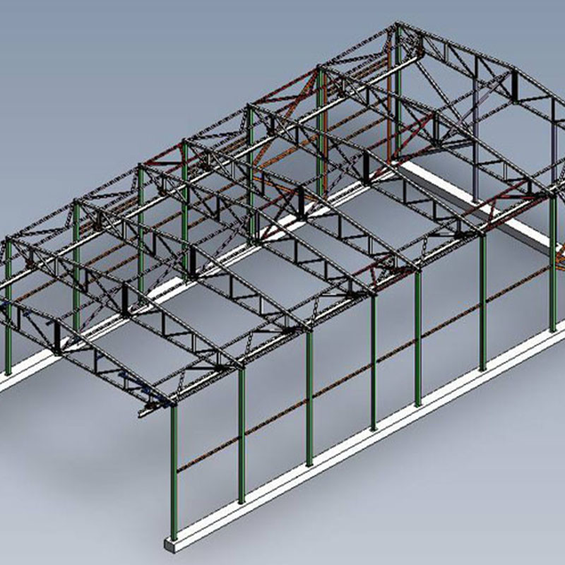 Tensile Membrane Fabric Steel Structure Workshop With Heat Treated Frames / C.Z Purlin