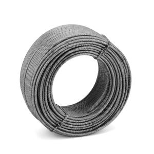 China Corrosion-Resistant 7X19 Galvanized Aircraft Cable Lifting Steel Wire Cable AISI 304 Stainless Steel factory
