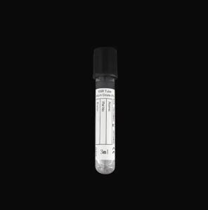 China Medical Consumables Glass And Pet Black ESR Vacuum Blood Collection Tube factory