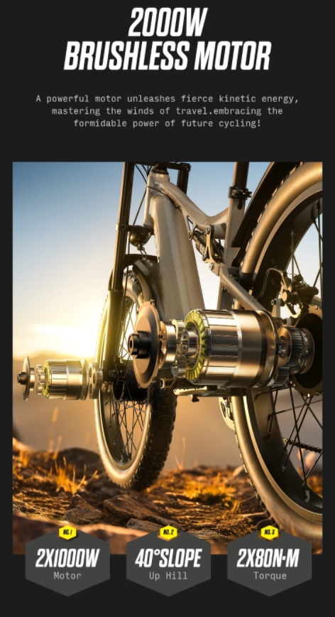 Full Suspension Electric Mountain Bike 48V 1000W 17.5Ah Hidden Lithium Battery Power