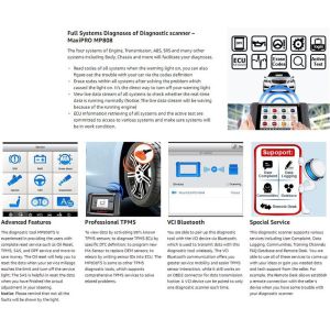 Autel MaxiPRO MP808TS Activation Programming and all System OBD Diagnostic Tool