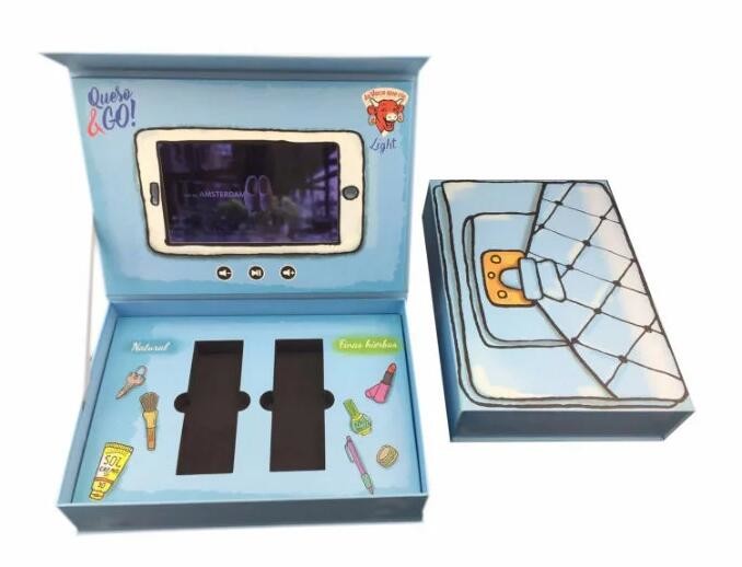 customized design Video in box, Video packaging display box, LCD video gift box for promotion
