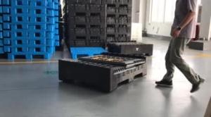 China industry plastic pallet box large collapsible plastic container foldable container factory