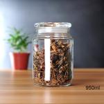 750ml/25oz Clear Glass Canisters , Large Glass Containers FDA Approved