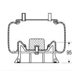 W01-358-91natural Rubber Air Bag Suspension Spring/ 1R12-132 Air Ride Suspension