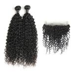9A Thick Healthy Pre Plucked 360 Lace Frontal 2 Bundles No Synthetic Hair