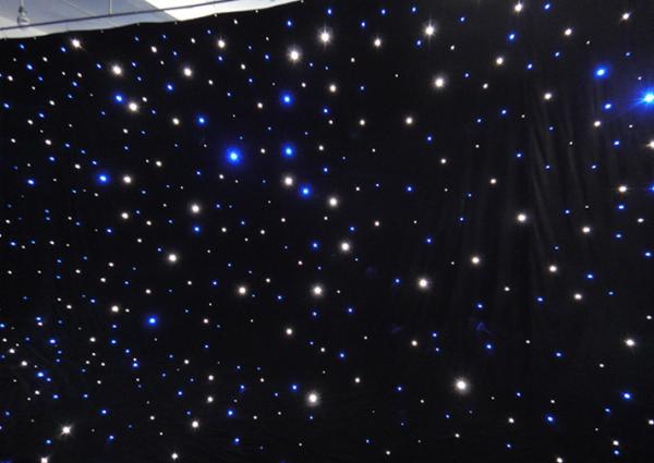 Blue And White LED Star Curtain Backdrop DMX Control For Wedding Event Stage