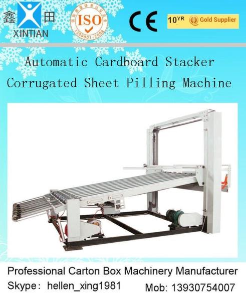 Security Electric Corrugated Carton Box Making Machine , Paperboard Stacker