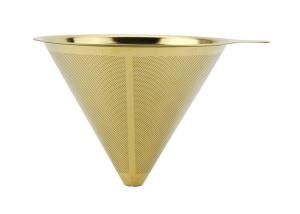 China Titanium Coated Paperless Coffee Dripper Pour Over Cone Coffee Filters factory