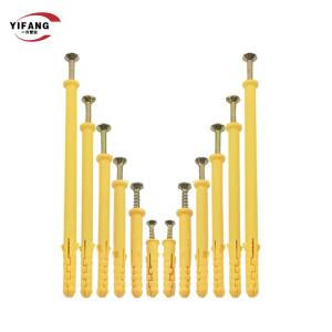 China Durable Brick Screw Anchors , Countersunk Head Plastic Hollow Wall Plug factory