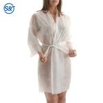 S&J Disposable Nonwoven Kimono Japan Men and Women Clothing PP Material White