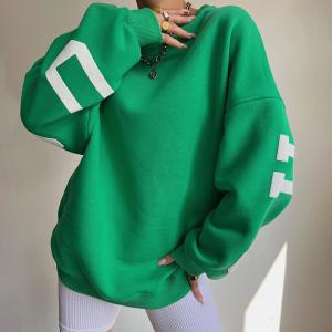 China Knitted Crew Neck Plaid Sleeve Sweatshirt Cotton Or Customize Sports Jumpsuit factory