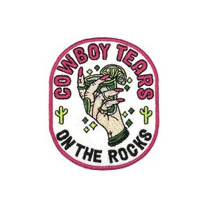 China Trucker Hat Bar Hot Pink Cowboy Cowgirl Iron on Embroidered Patches Shiny Glitter Patches factory