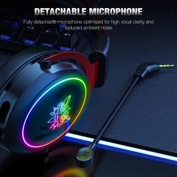 Neodymium Driver ABS Led Wired PS4 Gaming Headset Onikuma X10 117dB