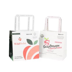 China Takeaway Mini White Kraft Paper Bag With Logo for Custom Print Shopping Gift Packaging factory