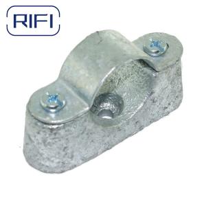 China Hot DIP Galvanized Electrical Gi Pipe Fittings 25mm Conduit Saddle Clips Clamp factory