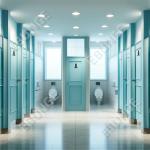 Black Water Resistant Toilet Partition Wall Modern Cubicle For Public Toilet