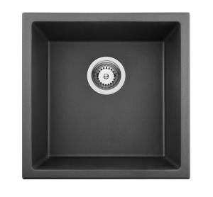 China Factory Direct Price 17 Inch Black Under Mount Composite Granite Bar Sink factory