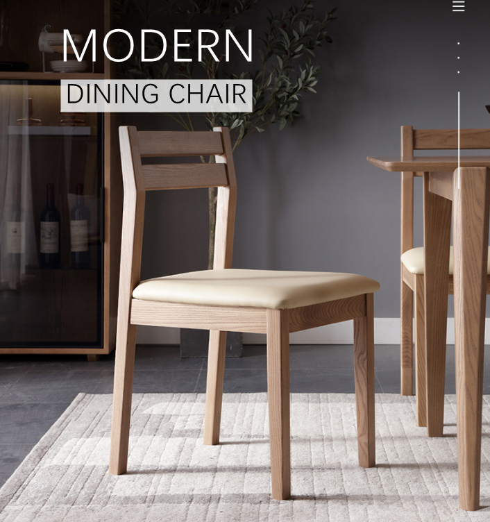 Living Room Furniture Solid Wood Chairs with Cushion in Modern Classic Design