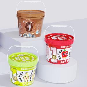 China Thickened PP 5 Gallon Plastic Buckets White Pail 500ml ODM factory