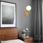 Post-modern Simple interior Wall Lamp Glass Bedroom Light luxury Round Corridor