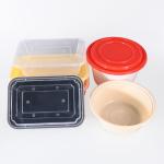 Rectangular 28oz PP Meal Prep Food Container with Lid Microwave Safe