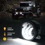 9 x 4.5 x 6 inches Package Dimensions 4-Inch 60W LED Fog Lights for Off-Road