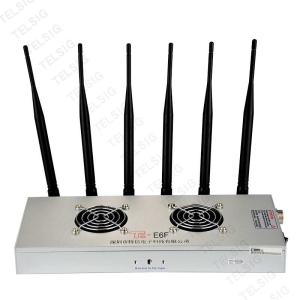 China 450 * 240 * 85mm Cell Phone Frequency Jammer , 6 Band Portable Bluetooth Jammer factory