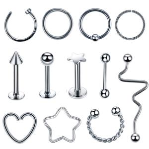 China Korean style newest fashion body piercing jewelry stainless steel jewelry nose ring factory