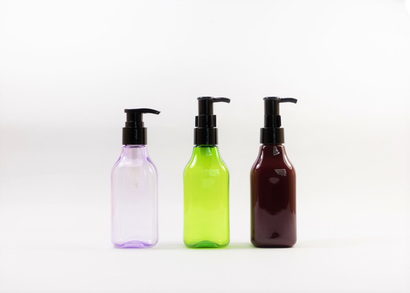 Muti Color Square 200ml 260ml Plastic Lotion Bottle For Make Up Skincare