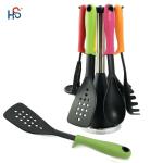 Eco-Friendly Solid Spoon Food Turner Spatula Slotted Spoon Whisk Acacia Silicon