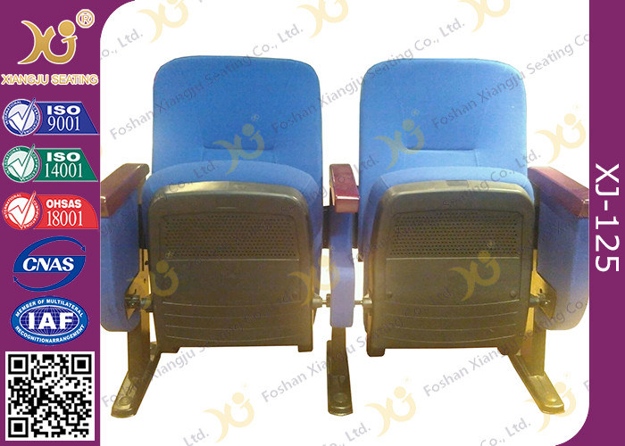 Commercial Level Church Auditorium Seating Floor Fixed Low Back Church Chair