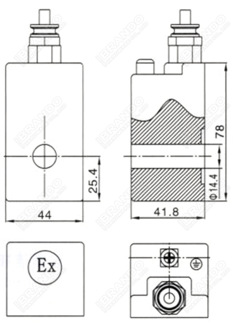 14mm Hole Explosion Proof Solenoid Valve Coil 24VDC 220VAC 18W 22VA