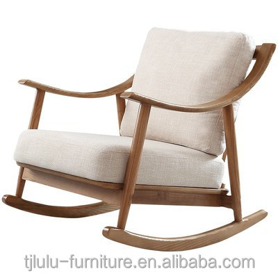Mail Packing Wooden Furniture Rocking Sofa Chair for Home and Office in North Europe Style Design