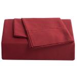 Brushed Microfiber 4 Piece Comforter Set , Burgundy Color Wedding Bedding Set