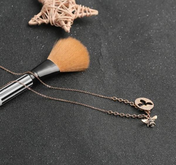 Swarwski Ccopy Bee Pendant Necklacae Stainless Steel Rose Gold Neckalce Bee