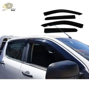 China Black Car Window Deflectors , 3m Tape Smoke Rain Guard For Mazda Bt-50 factory